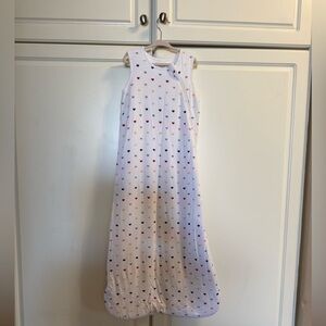 Kyte BABY White Sleep Sack with Rainbow Heart Print